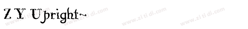 ZY Upright字体转换